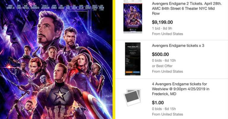 Endgame breaks pre sale records with tickets going for $10000 on eBay
