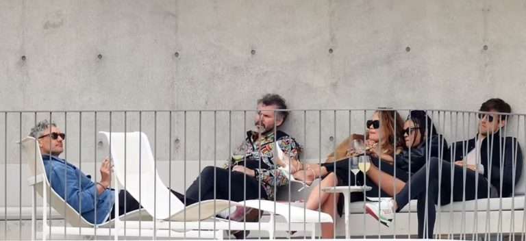 Tessa Thompson Dating The Australian Model Sitting Next To Her While Kissing Rita Ora