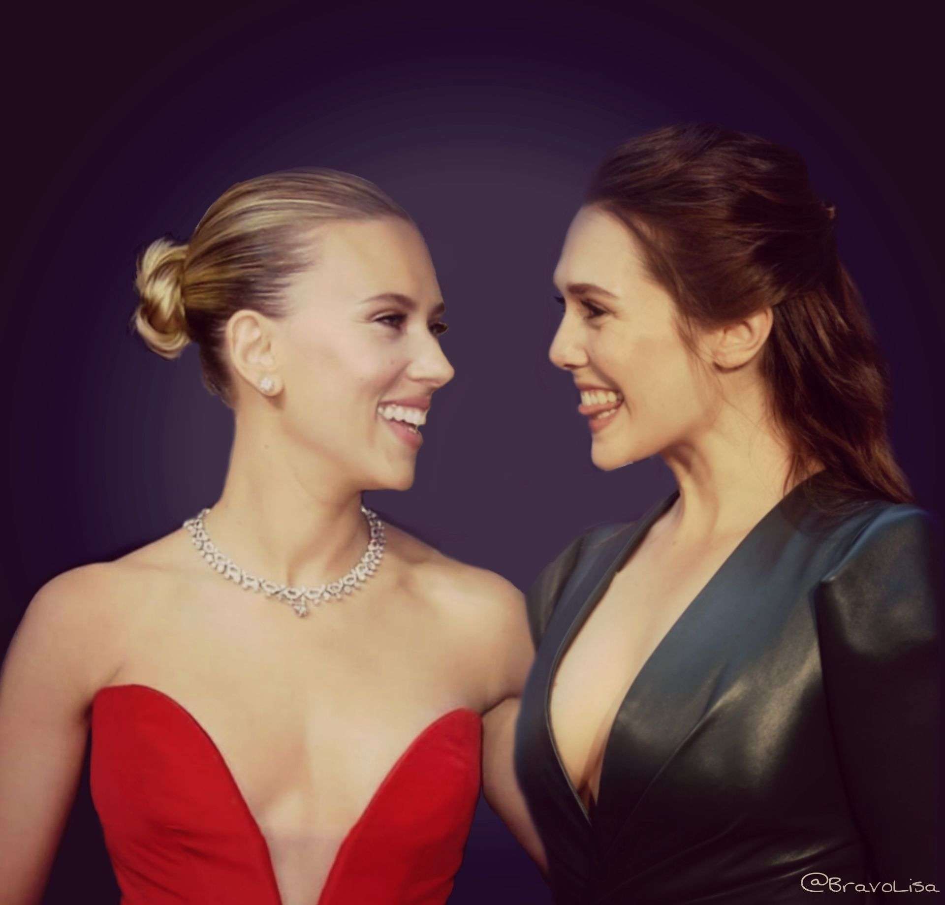 Elizabeth Olsen and Scarlett Johansson