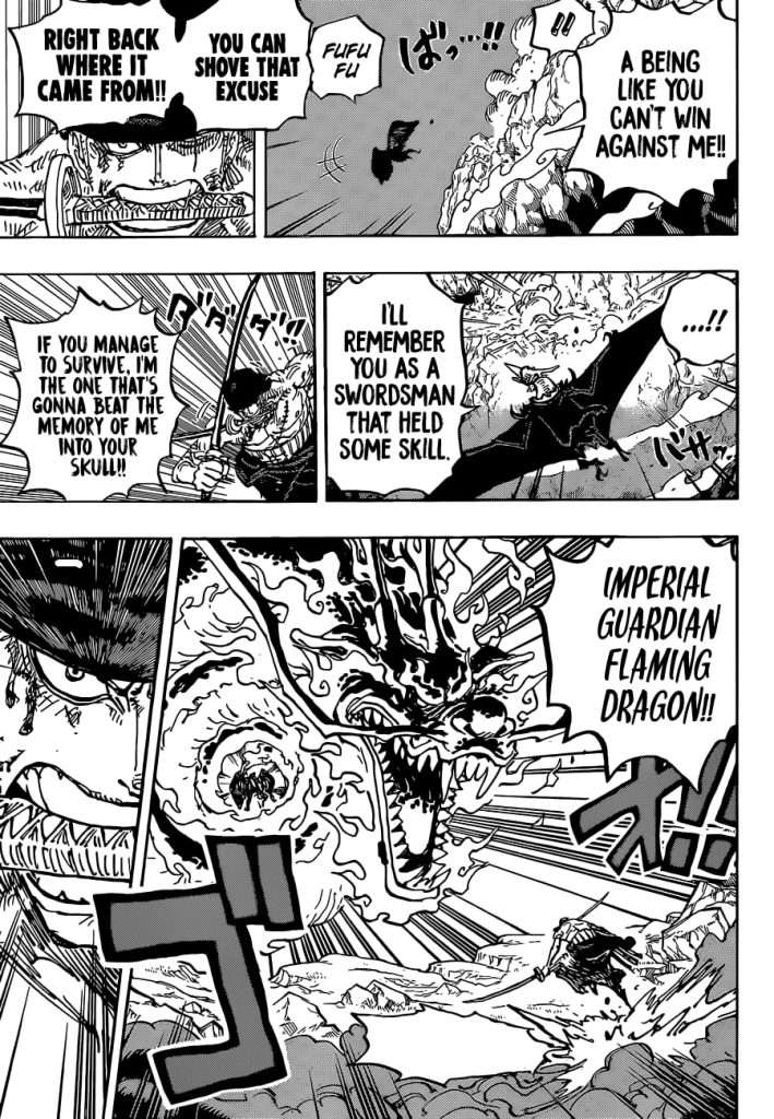 One Piece Chapter 1036 Imperial Guardian Flaming Dragon