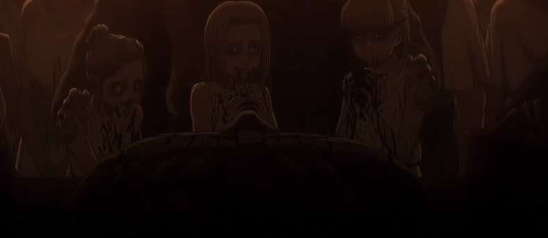 Attack on Titan Episode 80: Maria, Rose, and Sina eat Ymir 